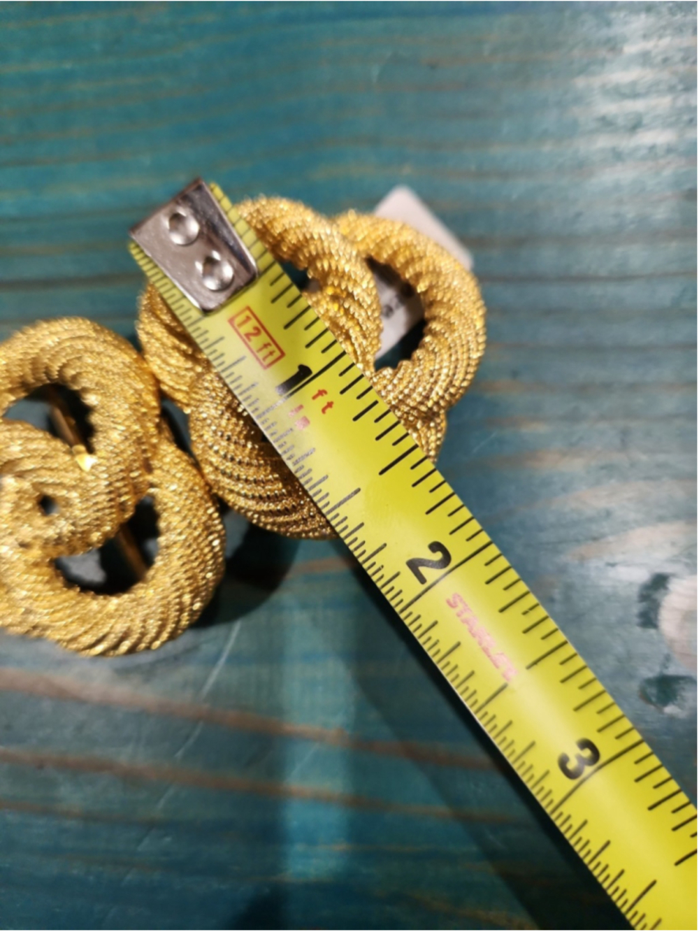 Douglas Paquette Twisted Knot Belt Buckle Set 2 Piece New Old Stock - Picture 8 of 9